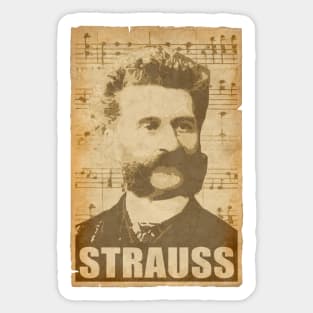 Johann Strauss II musical notes Sticker